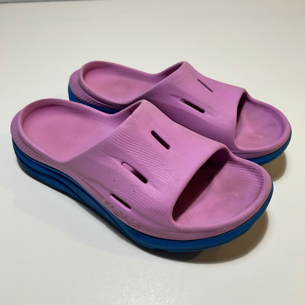 Hoka Ora Recovery Slide 3 Pink Blue Women 10 Men 8 Sandals 1135071
